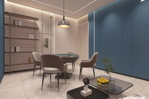 深圳福田梅林棋牌室無主燈吊頂裝修設計