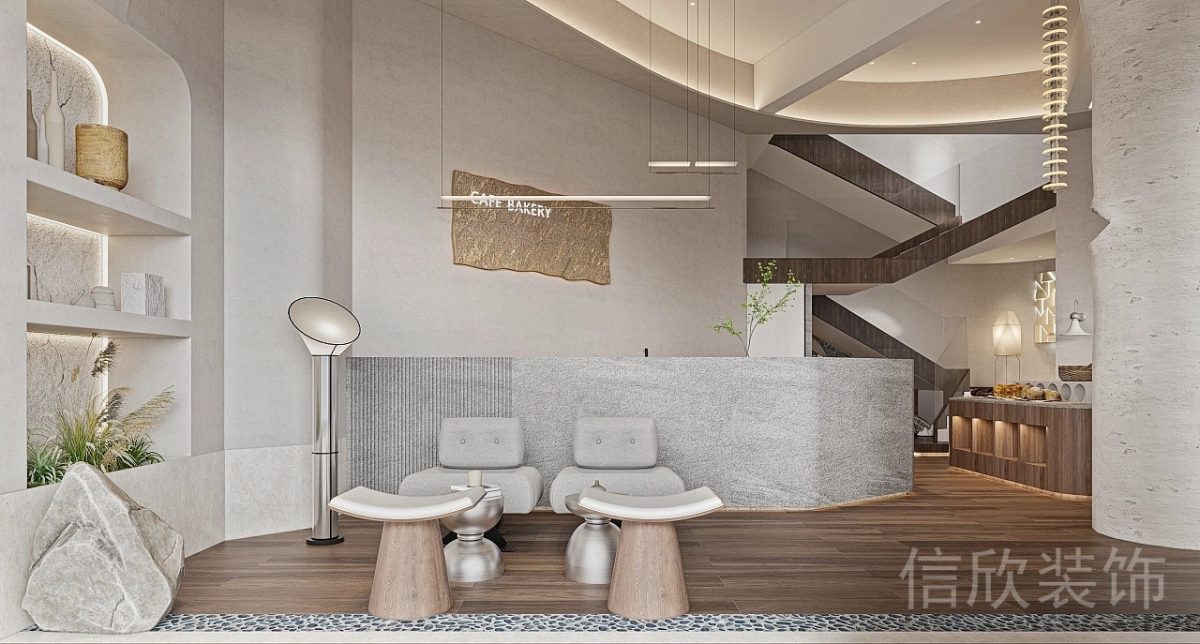 深圳光明面包咖啡店前臺(tái)服務(wù)接待臺(tái)裝修設(shè)計(jì)