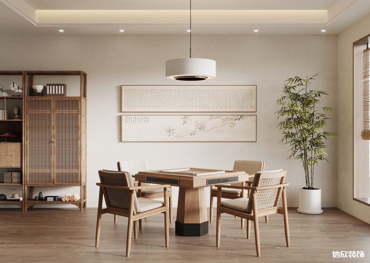 深圳羅湖布心網(wǎng)紅時尚棋牌室麻將房裝修