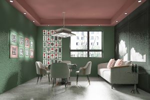 深圳龍華民治綠色棋牌室裝修設計