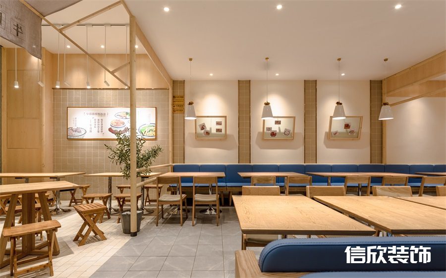 深圳羅湖筍崗牛腩飯快餐店墻面裝飾畫裝修設計