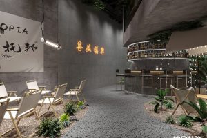 深圳鹽田沙頭角田園風棋牌室休息區裝修設計