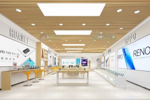 深圳南山前海萬(wàn)象城手機(jī)數(shù)碼店中島展臺(tái)