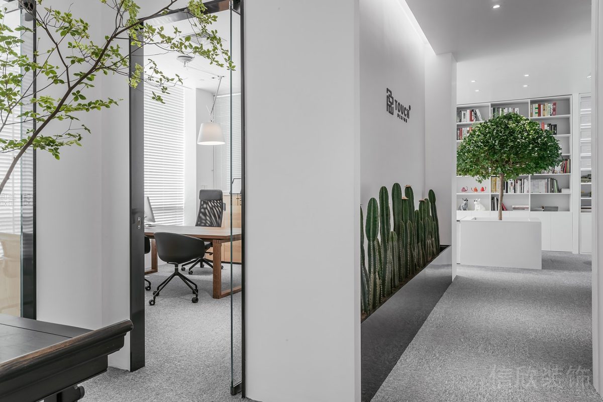 辦公室水磨石極簡風(fēng)裝修效果圖