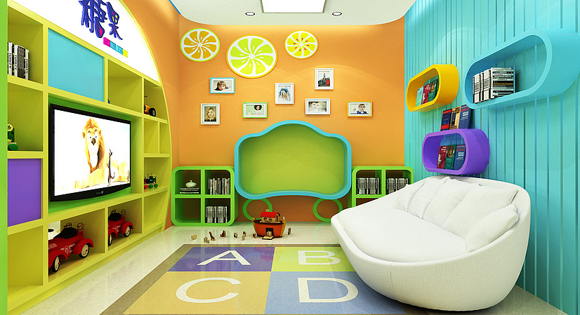 深圳市龍華區(qū)糖果培訓(xùn)機(jī)構(gòu)外語啟蒙教室裝修設(shè)計(jì)