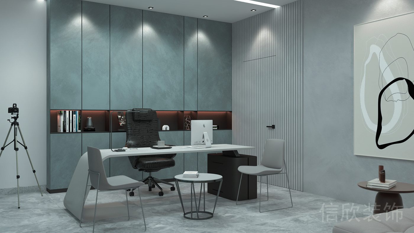 定制霧灰綠色收納柜條紋墻體設(shè)計(jì)