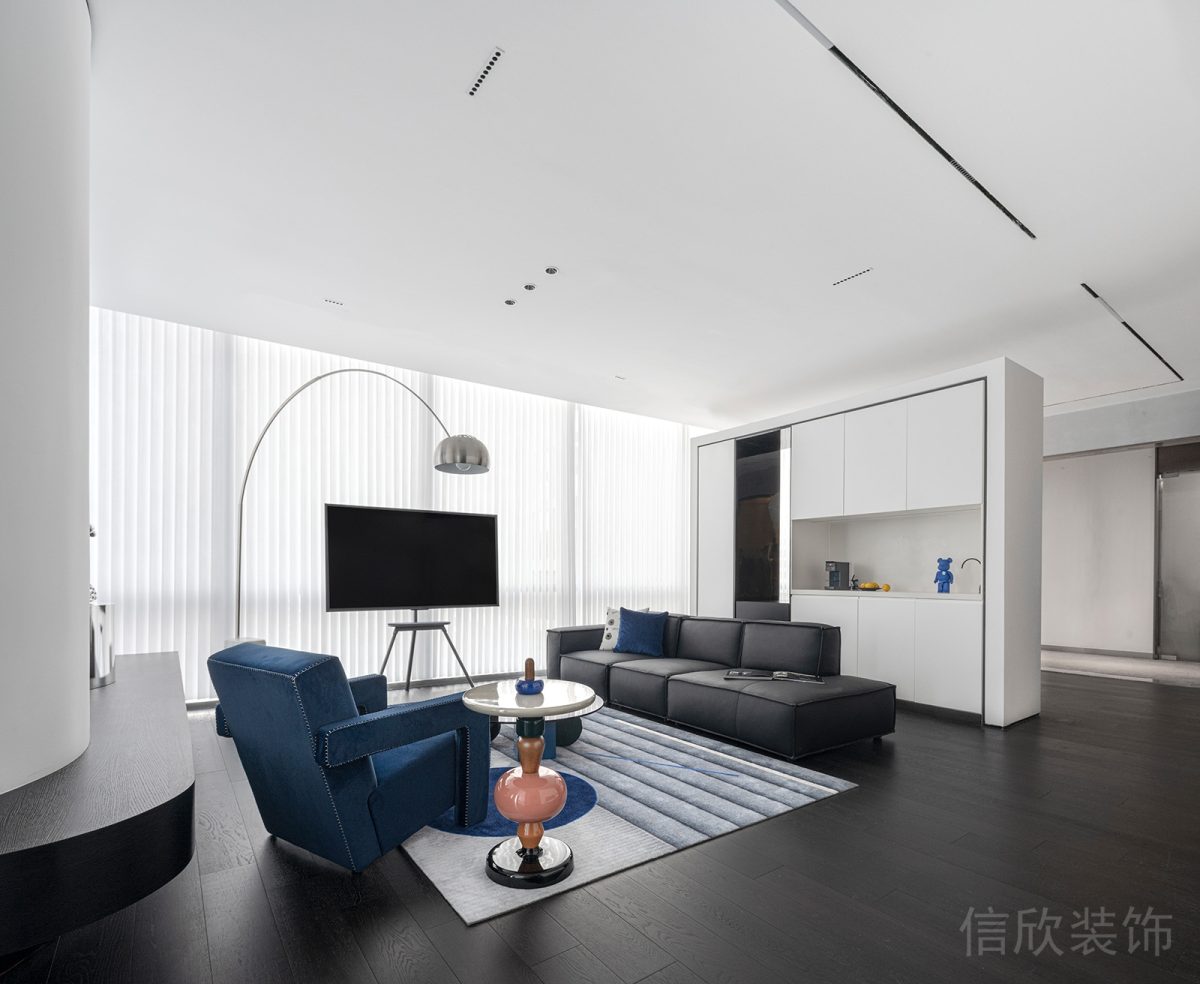 黑白色現(xiàn)代風格辦公空間休閑區(qū)裝修設(shè)計