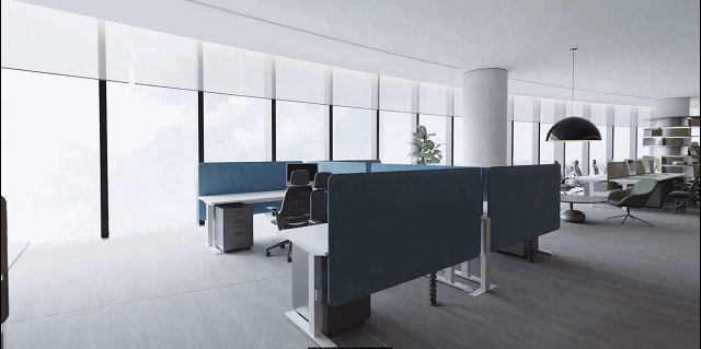 簡約現代灰色地毯辦公室裝修設計