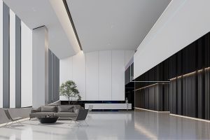 科技簡約風辦公室裝修設(shè)計 科技簡約大堂