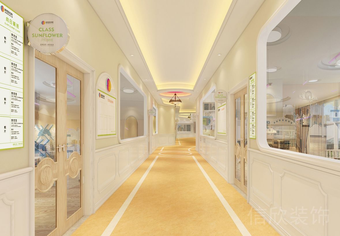 深圳市天天托幼中心裝修設(shè)計(jì)走廊