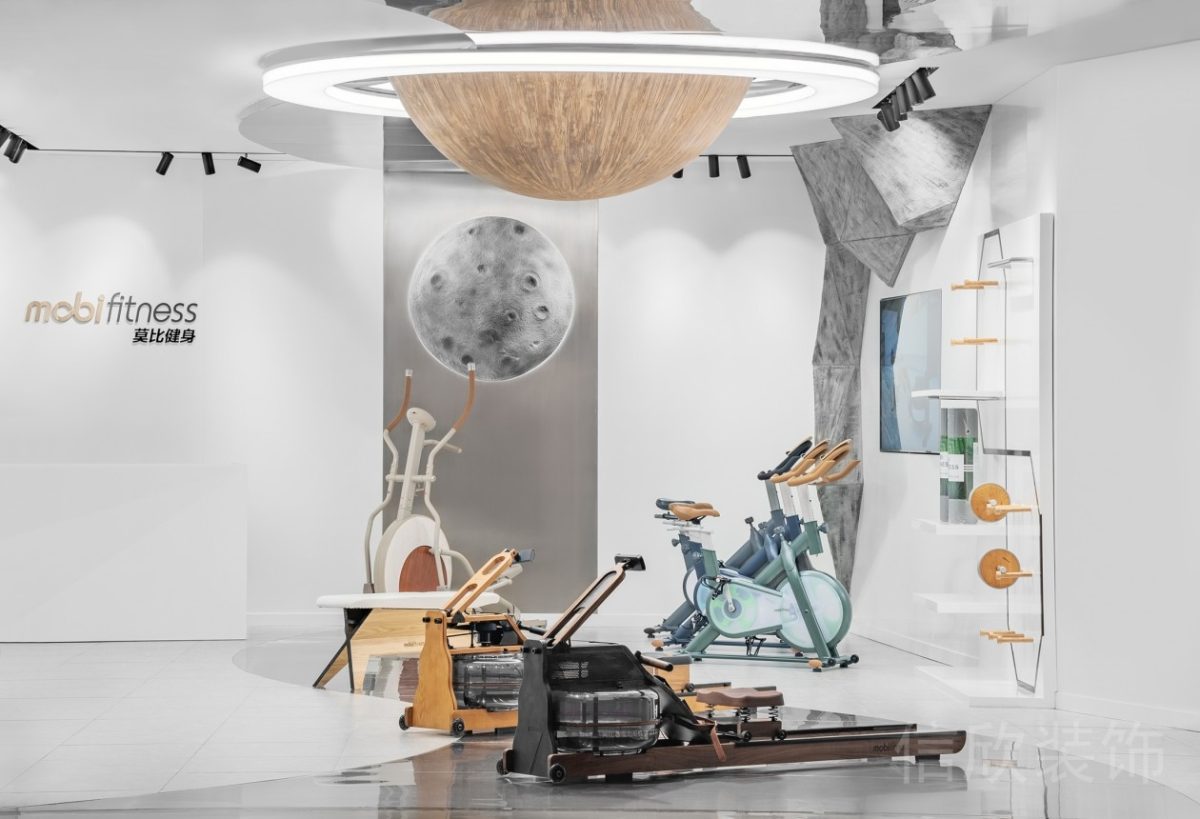 創(chuàng)意墻體設計大理石莫比健身有氧運動設計圖