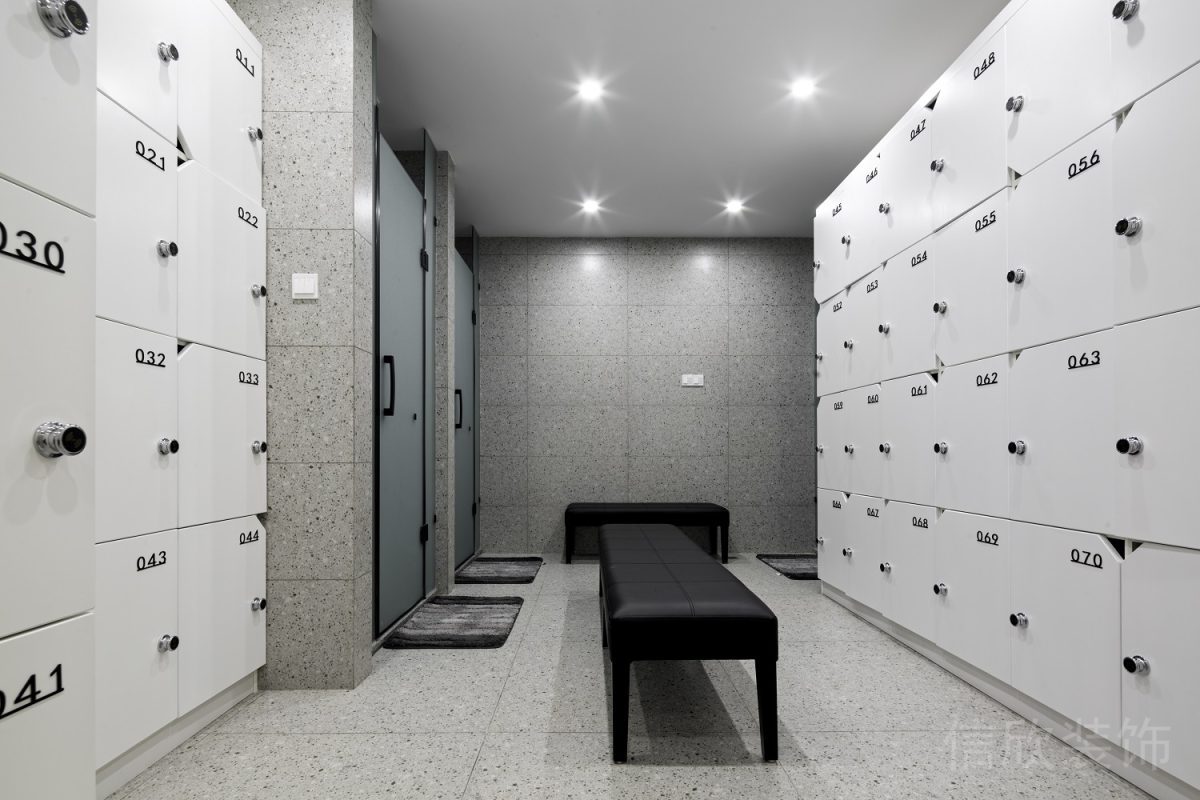 帶鎖鋁合金數(shù)字置物柜健身房更衣間設(shè)計圖