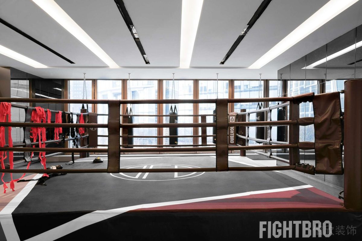 健身房裝修拳擊競賽場裝修軟包彈力設(shè)計