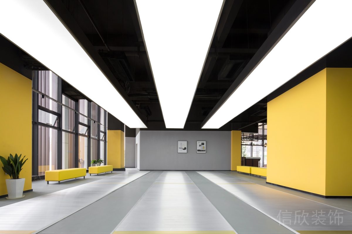 矩形燈帶通鋪瑜伽區(qū)設(shè)計圖