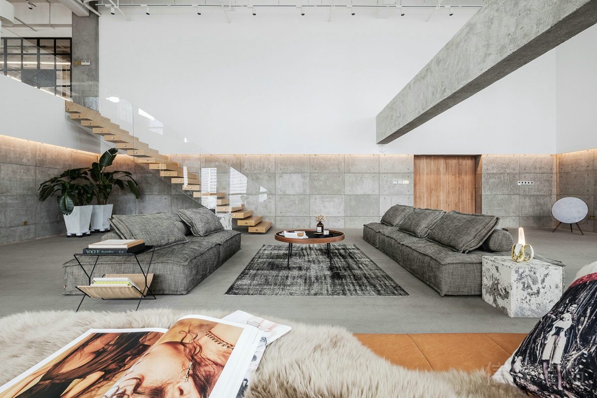 自然現(xiàn)代風辦公空間會客區(qū)裝修設(shè)計