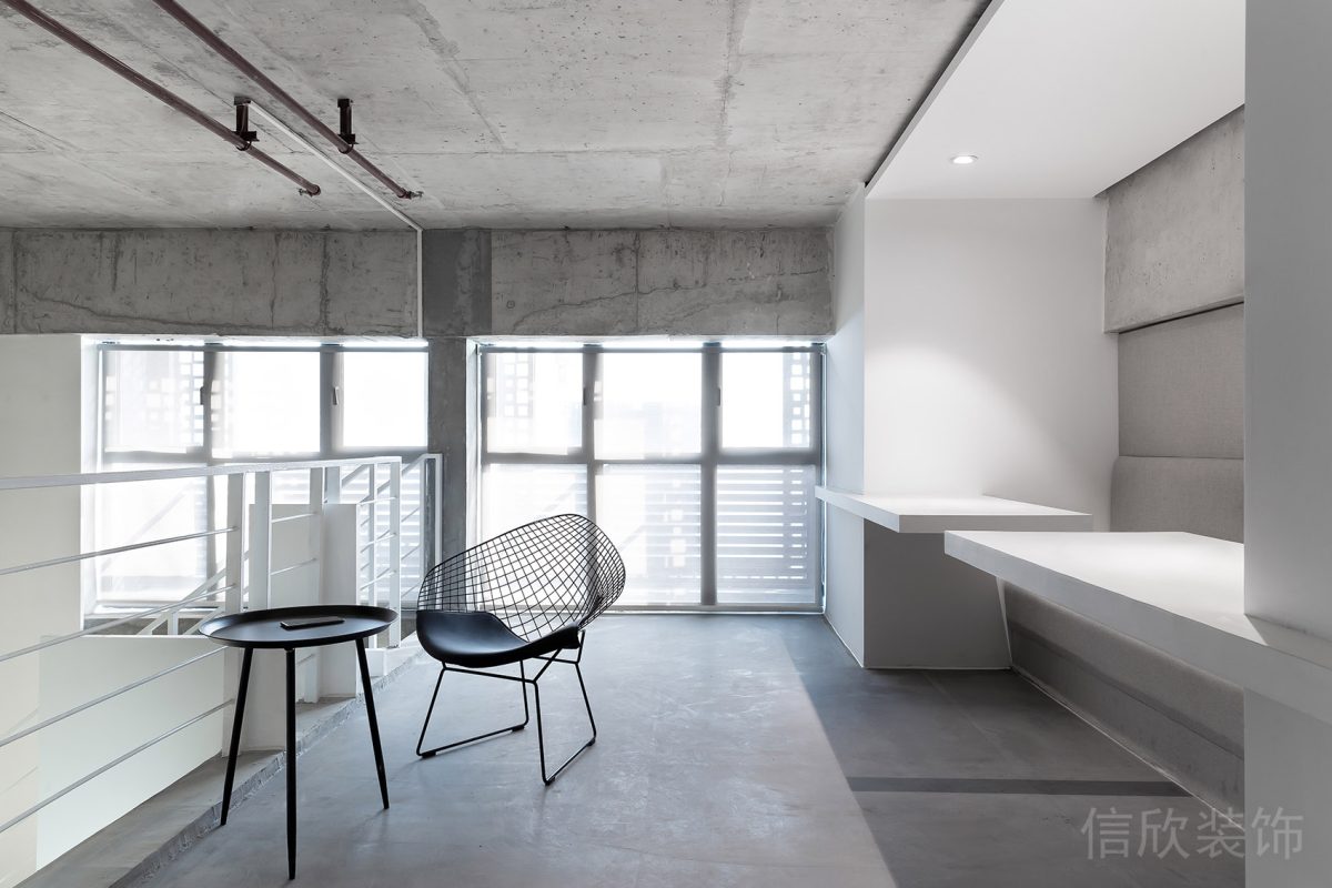 二樓裝修黑色效果圖休息區裝修辦公室