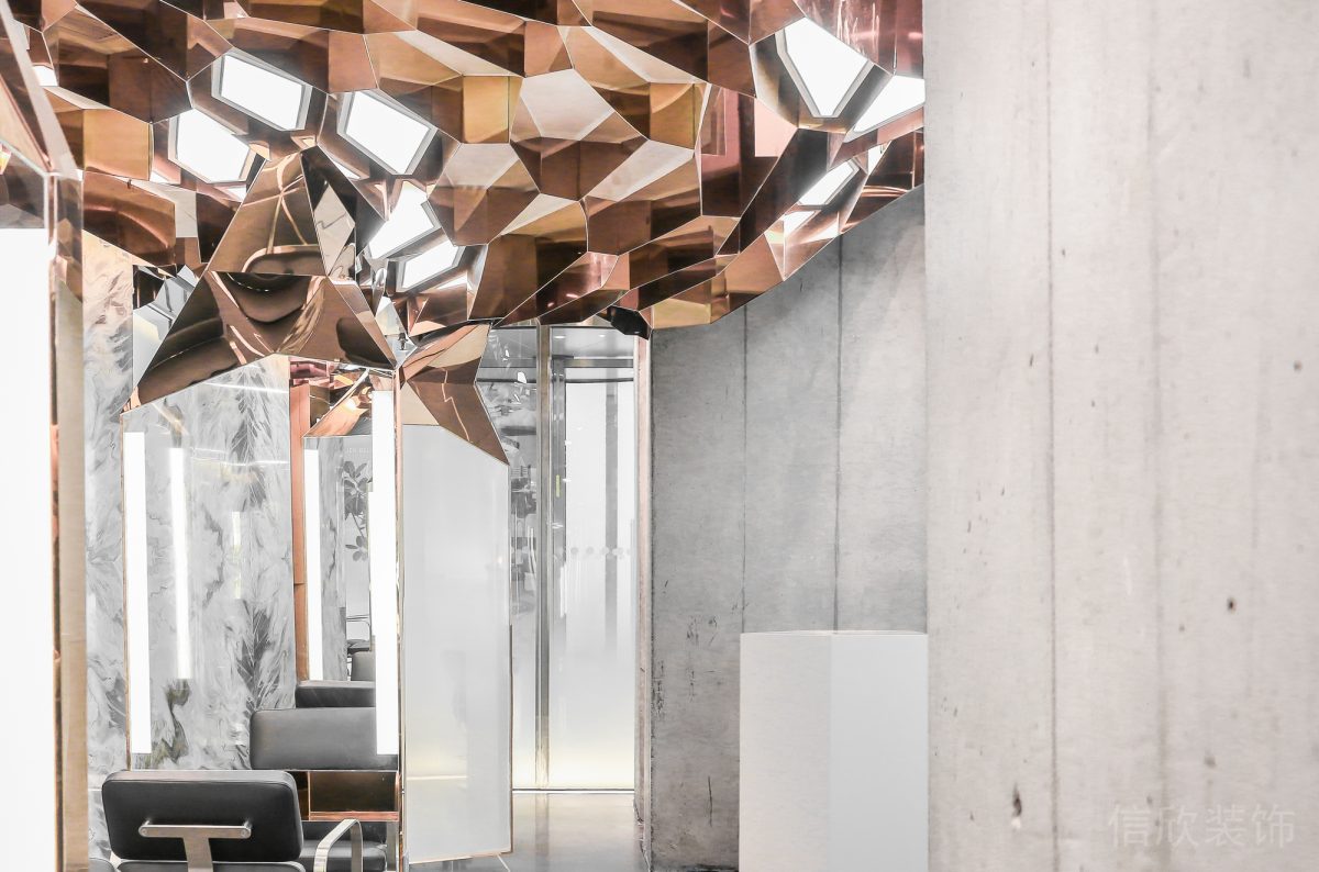 工業(yè)風辦公室墻體裸露設計天花燈飾內嵌式藝術設計金屬