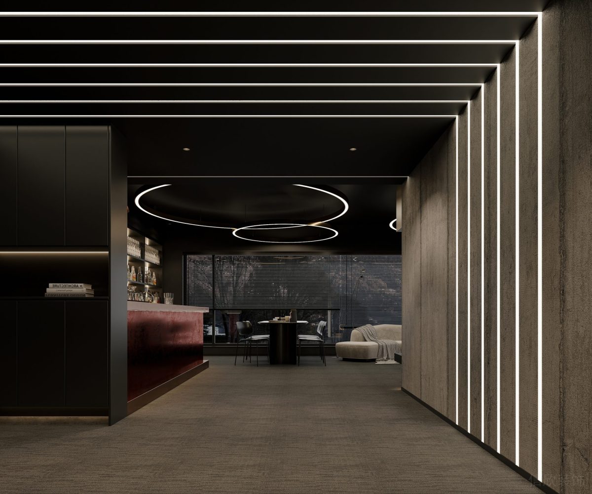 環(huán)形燈飾設(shè)計led設(shè)計地毯裝修辦公室過道