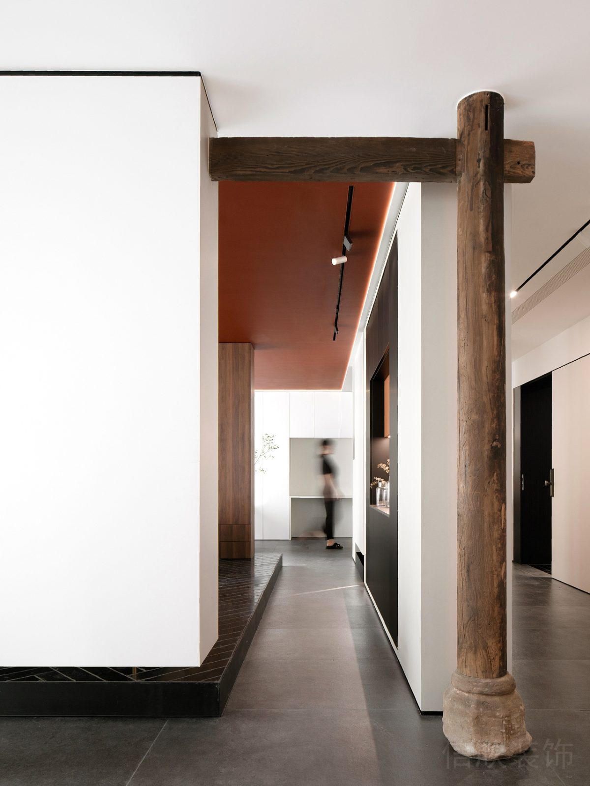 中央空調(diào)設計新中式風格設計過道地臺瓷磚效果圖