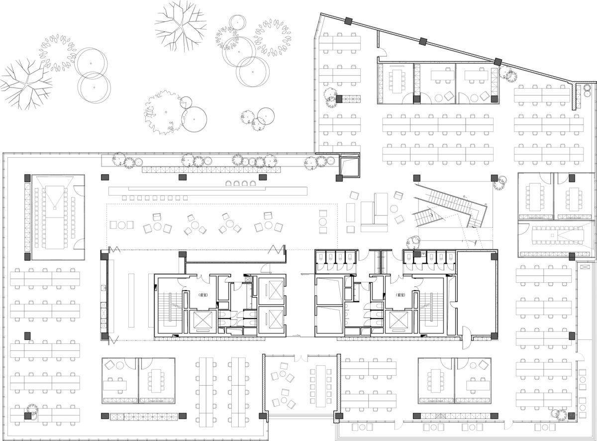 極致省錢辦公室裝修，一樓平面布置圖